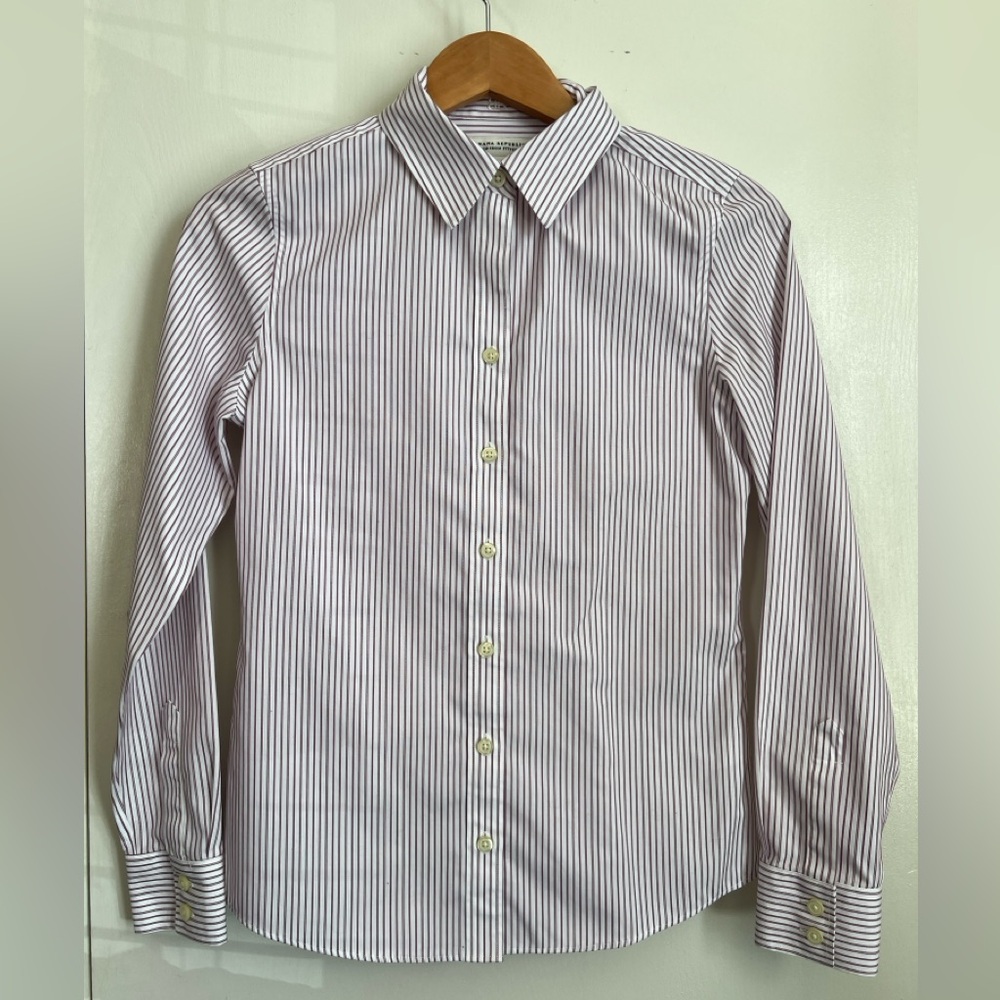 Banana Republic Non-Iron Fitted Shirt top button down